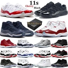 with box 11 retro Basketball Shoes men women jumpman 11s Cheery Midnight Navy Pure Violet Low Cut Bright Citrus Cool Grey Concord Cap and