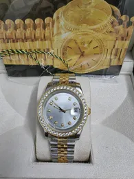 Z oryginalnymi pudełkiem luksusowe zegarki modowe Wysokiej jakości 8K żółta biała diamentowa ramka 18038 Automatyczne męskie zegarek męskie 2023