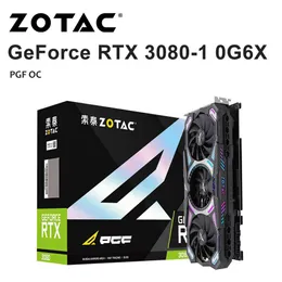 ZOTAC NEW RTX 3080 RTX 3080 TIグラフィックカードGDDR6X 10GB 12GBゲームGPU 8NM 320ビット19000MHzビデオカードPlaca de Vdeo LHR