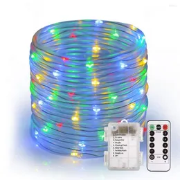 Strings controle remoto tubo de cobre lâmpada de arame festivo de natal decoração interior e menores de estrela externa Luzes de cordas de estrela