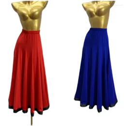 Stage Wear Casual Ballroom Dance Skirt Practice Dancewear Color Red Blue