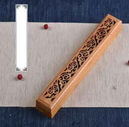 Bamboo Wood Incense Stick Holder Ash Burner Wooden Incense-Holder Insence Box Ash-Burner SN4772