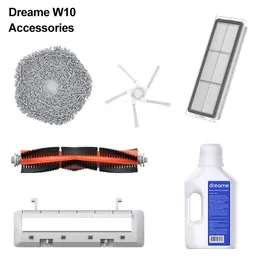 Hand Push Sweepers Dreame Bot W10 Cleaner Official Original Accessories Parts Main Brush Side Brush Cover Filter Detergent Rag 230104