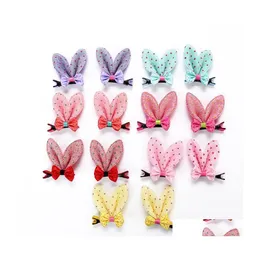 ملابس الكلاب 20 PCS Easter Pet Hair Bows Clips EARS Hairpins Accorts Excaling for Medium Drop Drop Drop Dropress Mome Garden Supplies DHT7V