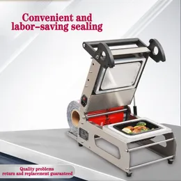 Manual Tray Sealer Packaging machine Plastic Food Container Sealing Meal Table Top Heat Tray Small Packing Machine