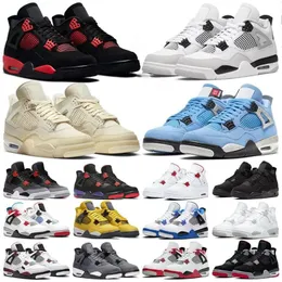 أحذية كرة السلة الجديدة جوردن Jumpman 4 4s للرجال والنساء Redb bikeThunder retro4 الشراع الأسود القط الأبيض النقي المال الأشعة تحت الحمراء العسكرية المعدنية الأرجواني بارد رمادي رياضة السيارات