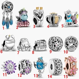 Fine jewelry Authentic 925 Sterling Silver Bead Fit Pandora Charm Bracelets New Doll Beaded Style DIY Beads Safety Chain Pendant DIY be245A