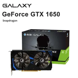 갤럭시 새로운 그래픽 카드 GTX 1650 4G 4GB GDDR6 128 비트 12NM GTX1650 NVIDIA GAMING GPU 비디오 카드 placa de 그래픽 카드 AccessOrie