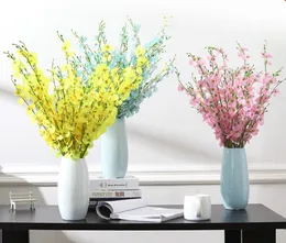 Najnowsze 5 symulacji widelca kwiat tańczący niebiesko-żółte sztuczne kwiaty różne kolory do wyboru obsługują niestandardowe logo