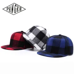 Snapbacks PANGKB Brand Woollen cloth CAP warm wool snapback hat for men women adult hip hop outdoor casual sun baseball cap 0105