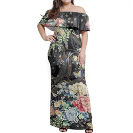 Casual Dresses Custom Pattern Print Fashion Sexig Club Party Holiday Sundress HD Polyester Material Bridal Dress