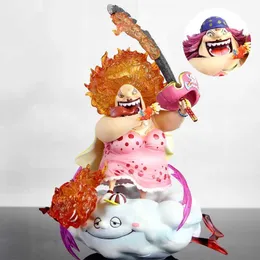 Action Toy Figures One Piece Figure 28CM GK Big Mom Charlotte Linlin Anime Figure Four Emperors Action Figure Collectible Model Toys Birthday Gifts T230105