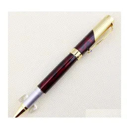 Fountain Pens Jinhao 9009 Dark Red and Golden Luxury Diamond Extra Fine Nib Pen 0,38 mm atrament do pisania R20 Dostawa Office Scho Dhzzg