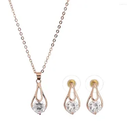 Necklace Earrings Set Manxiuni Fashion Gold/Silver Plated Jewerly Stud Women's Jewelry Bridal Party Sets Gifts For Women JX3019