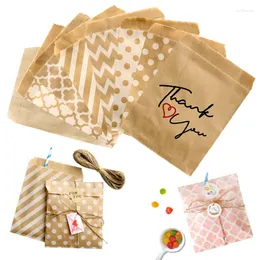 Confezioni regalo 25 pezzi Sacchetti di carta Trattare Candy Bag Forniture per bomboniere per feste di compleanno di nozze di Natale
