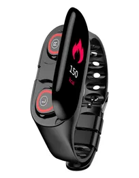 M1 Smart Watch with TWS true Wireless BT 50 Earphone music Earbuds ECG Heart rate Blood Pressure Smartwatch earpiece fitness smar9286035