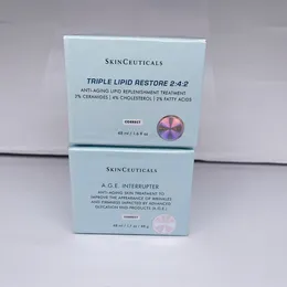 Skin Ceuticals Primer Triple Lipid Restore 242/Age Interrupter Anti Aging Cream Treatment Care Wrinkle Reducing and Firming Face Skin Deep Moisturizing Creme