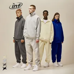 Tute da uomo INFLATION Tuta foderata in pile polare pesante pesante unisex Felpe spesse invernali unisex e set da jogging 230106