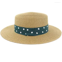 Chapéus de aba larga HT3643 Summer feminino chapéu de praia feminina feminina casual lady lady clássica palha plana fedoras fedoras