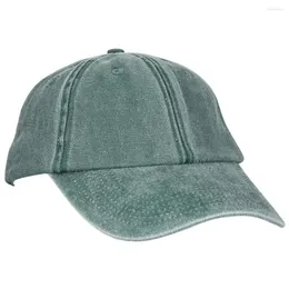 Ball Caps Green Washed Denim Visor Casual Solid Baseball Snapback Hat Adjustable Unisex Summer Dad Hats Hip Hop Outdoor Sun