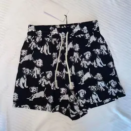 Shorts masculinos verão curto cachorro fofo presa completa calça de moletom de hip hop casuais insere sola casal havaiano praia