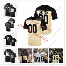 Abbigliamento da football americano universitario Abbigliamento da football americano universitario Maglia da calcio giovanile per uomo Purdue Boilermakers cucita personalizzata 4 Rondale Moore 11 David Blough 21 marzo