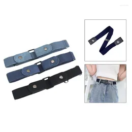 Bälten 60-95 cm spännefritt midja för jeans byxor klänningar ingen spänne stretch elastisk midja kvinnor män krångel bälte