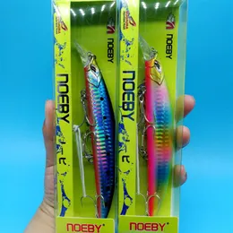 Noeby 2 قطع 2019 New Floating Minnow Fishing Lure 23g 130mm 4colors العمق 0-1 5M Wobbler Hard Saltwater Fishing Tackle T200602245O