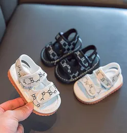 Kinder Sandalschuhe Jungen Infant Sandals Schuhe gekreuzt gelegentlich Sneaker Antislip Weiches Leder für Jungen Kleinkind Sommerschuhe 4801593