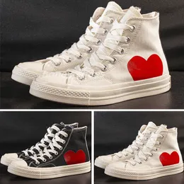 All Shoe CDG Canvas Play Love With Eyes Hearts 1970 1970. Big Eyes Beige Black Classic Drusboard Sneakers Designer H6