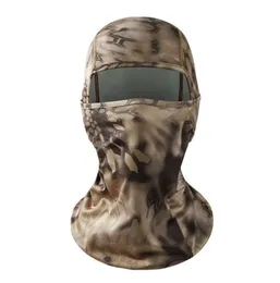 Máscara de camuflagem tática Hat de ciclismo ao ar livre caça à capa de balaclava Capuz envolve o exército de máscara facial