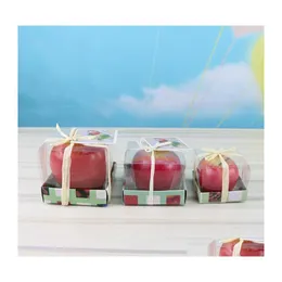 クリスマスの装飾リンゴの形状ろうそくの斬新なフルーツクリエイティブイブギフト香りのブギーパーティー装飾DBC VT0377ドロップデリバリーHO DHYPN