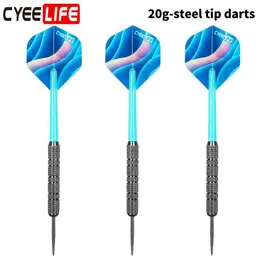 Dart cyeelife yeni dartlar 3pcs 20g uçlu çelik dart iğne pc dart mili demir gövdesi lazer dart uçuşları 0106