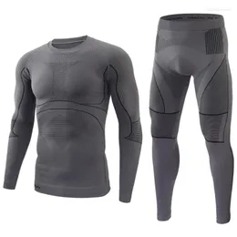 Męska bielizna termiczna X-Beau Man Training Sets Zima ciepłe ciasne sportowe kombinezon do ciała Long Johns