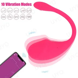 Güzellik Ürünleri Uygulama Uzaktan Kumanda Vibratörler Yumurta Silika Jel Kadınlar için G-Spot Orgazm 10 Hızlı Vibrador Seksi Oyuncaklar Seksishop