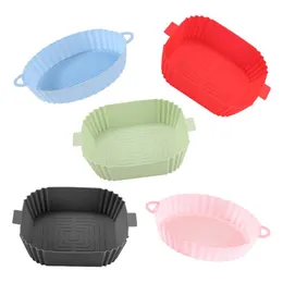 Silicone Air Fryer Liner 7.5inch Reusable Basket Heat Resistant Easy Cleaning Pot for Air fryer Oven Accessories