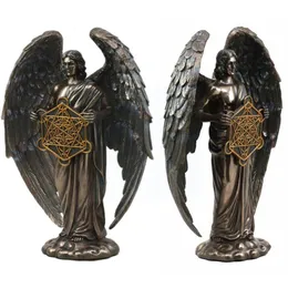 Dekorativa föremål Figurer Bronzed Seraphim Six Winged Guardian Angel med Sword Home and Harts Decoration Big Staty Staty Serpent G7T0 230105