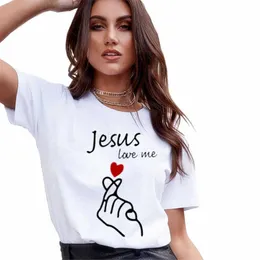 T-shirt Donna Top fit Fashion Punk Love Me Stampa T-shirt Maniche corte T-shirt Hip Hop Feamle Abbigliamento casual