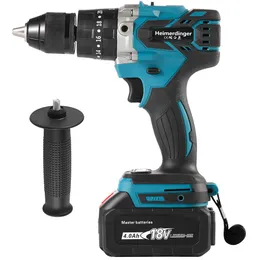 Power Drills 18V 13mm impact drill rechargeable brushless screwdriver electric drill with two batteries