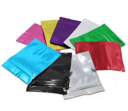 Green 10x15cm food packaging mylar storage bags 100pcs flat bottom aluminum foil pack bag