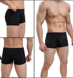 Ubrania hurtowe solidne bokserki męskie bokserki bezproblemowe lodowe jedwabne przezroczyste seksowne seksowne męskie majtki ue bieliznę