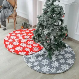 Juldekorationer träd kjol snöflinga plysch Xmas golvmatta utomhus matta för år festdekor Falda arbol navidad