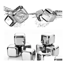 Ice Buckets And Coolers Bar Accessories Wine Chiller Food Grade 304 Stainless Steel Whiskey Stones Cube Metal Cooler Drink Vt0352 Dr Dhvnm