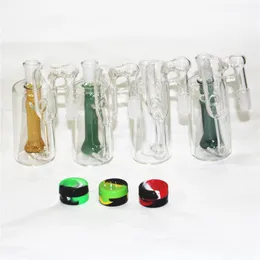 Narghilè Glass Reclaim Catchers 14mm 18mm adattatori raccogli cenere a discesa con chiodo Banger al quarzo da 4 mm e contenitori in silicone da 5 ml per bong dab rig