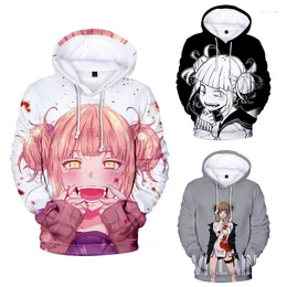 Herrtröjor anime boku hjälte akademi cosplay mina tröjor himiko toga hooded hoody todoroki män cothing