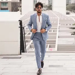 Neuer maßgeschneiderter Slim-Fit-Hochzeits-Smoking mit One-Button-Kerb-Revers-Anzug für Herren, zweiteilig, Business-Kleidung