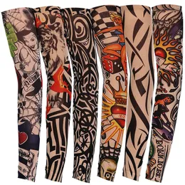 Knee Pads 2PCS Outdoor Cycling Sleeves Tattoo Printed Armwarmer UV Protection MTB Bike Bicycle Arm Ridding