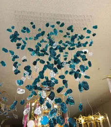 Luminárias pendentes de engenharia personalizadas Lâmpada de vidro de cristal El Grande departamento de vendas Salão de baile especial Villa de teto Lustre de sala de estar