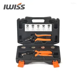 Professional Hand Tool Sets IWISS SN-PM Quick Change Ratcheting Crimper Automotive Service Kit For Crimping Insulated Non-insulated Terminal