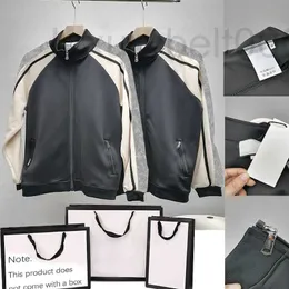 Jackets de jaquetas masculinas unissex homens jaqueta de manga longa letra de letra de impressão de impressão de zíper casual estilo casual contraste ao ar livre mola top 184w